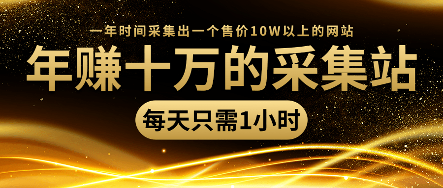 年赚十万的采集站，每天却只需要1小时，一年时间采集出一个售价10W以上的网站-汇智资源网