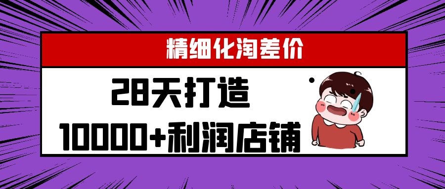 Yl精细化淘差价28天打造10000+利润店铺，精细化选品项目（附软件）-汇智资源网