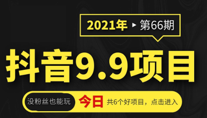 抖音9.9课程项目，没粉丝也能卖课，一天300+粉易变现-汇智资源网