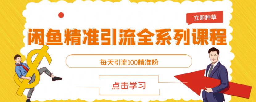 闲鱼精准引流全系列课程，每天引流100精准粉【视频课程】-汇智资源网