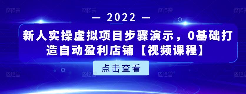 新人实操虚拟项目步骤演示，0基础打造自动盈利店铺【视频课程】-汇智资源网