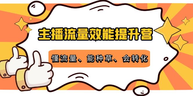 主播流量效能提升营：懂流量、能种草、会转化，清晰明确方法规则-汇智资源网