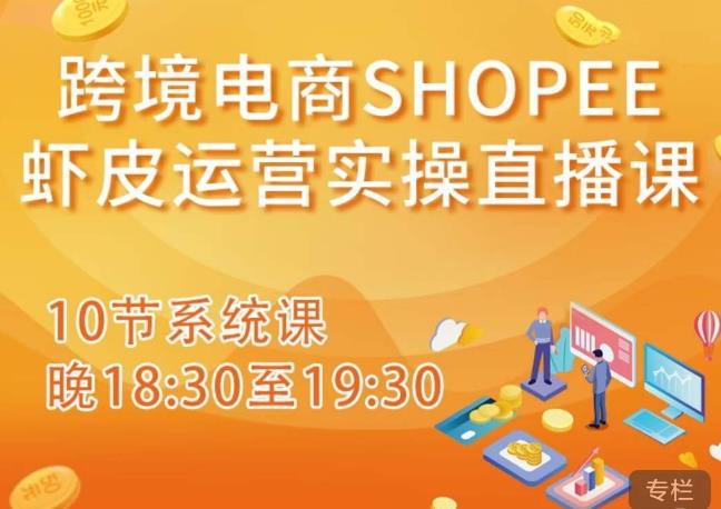 跨境电商Shopee虾皮运营实操直播课，从零开始学，入门到精通（10节系统课）-汇智资源网