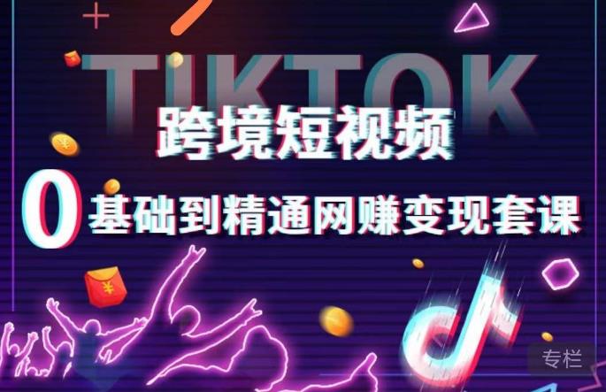 跨境短视频TIKTOK 0基础到精通网赚变现套课，跨境短视频独立站带货变现技巧-汇智资源网