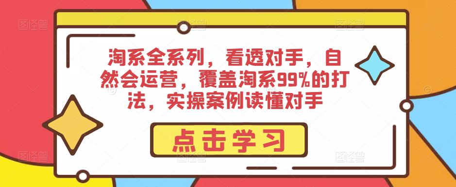 淘系全系列，看透对手，自然会运营，覆盖淘系99%的打法，实操案例读懂对手-汇智资源网