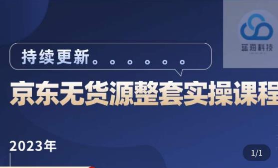 蓝七·2023京东店群整套实操视频教程，京东无货源整套操作流程大总结，减少信息差，有效做店发展-汇智资源网