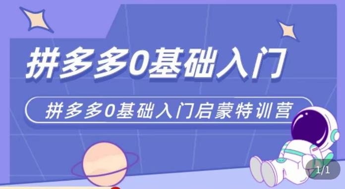 六一电商·拼多多运营0-1实操特训营，拼多多从基础到进阶的可实操玩法-汇智资源网