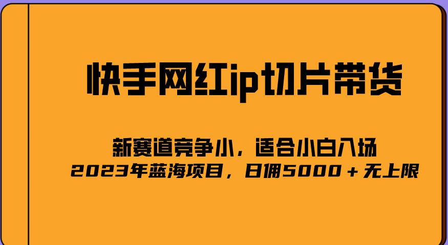 2023爆火的快手网红IP切片，号称日佣5000＋的蓝海项目，二驴的独家授权-汇智资源网