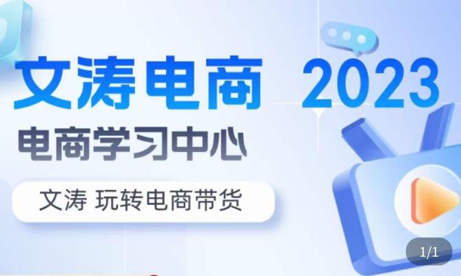 文涛电商·7天零基础自然流起号，​快速掌握店铺运营的核心玩法，突破自然展现量，玩转直播带货-汇智资源网