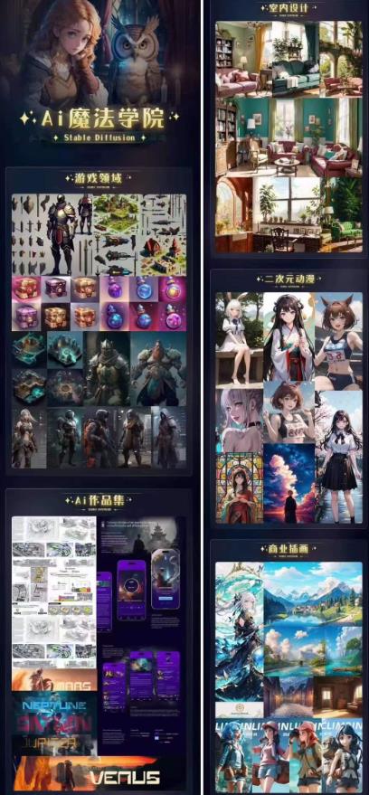 Ai魔法绘画 Stable Diffusion专业课高效辅助Ui/运营作品集0到精通系统课-汇智资源网