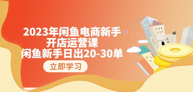 2023年闲鱼电商新手开店运营课：闲鱼新手日出20-30单（18节-实战干货）-汇智资源网