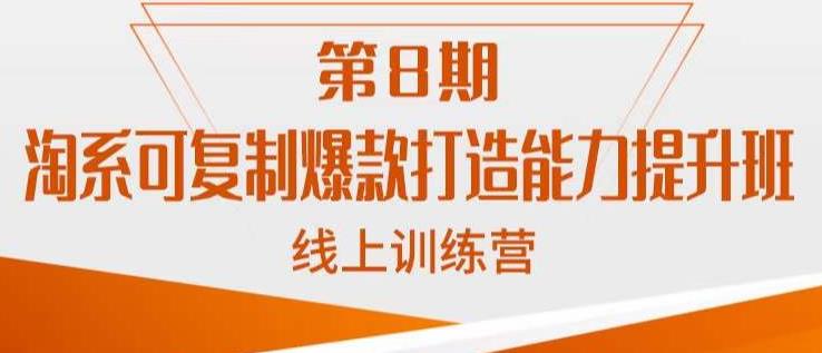 淘系可复制爆款打造能力提升班，这是一套可复制的打爆款标准化流程-汇智资源网