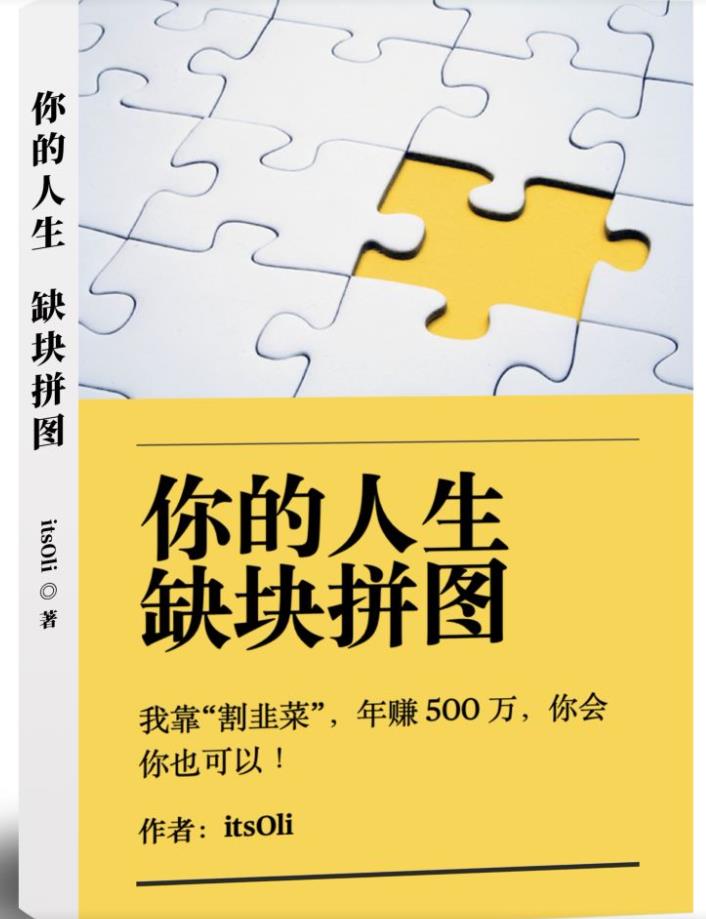 某高赞电子书《你的人生，缺块拼图——我靠“割韭菜”，年赚500万，你会你也可以》-汇智资源网