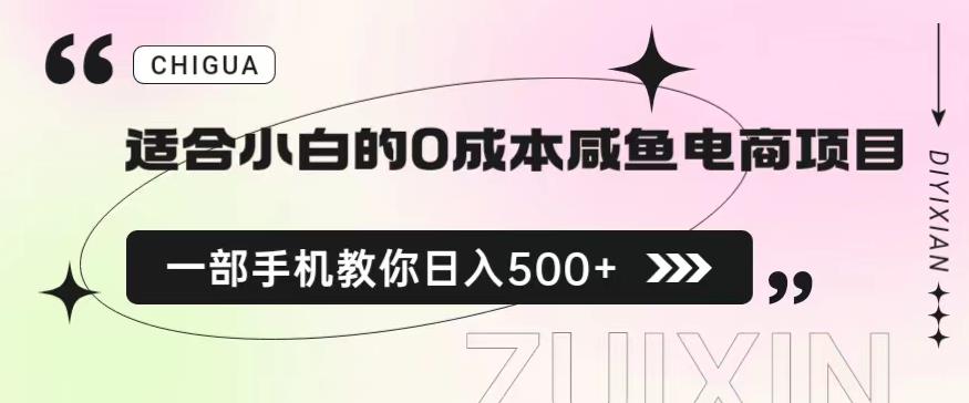 适合小白的0成本闲鱼电商项目，一部手机，教你如何日入500+的保姆级教程【揭秘】-汇智资源网