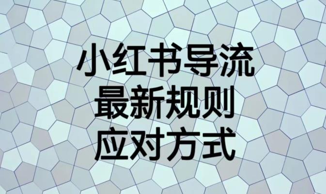 小红书导流最新规则应对方式【揭秘】-汇智资源网