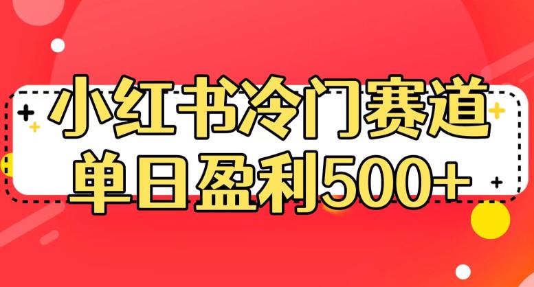 小红书冷门赛道，单日盈利500+【揭秘】-汇智资源网