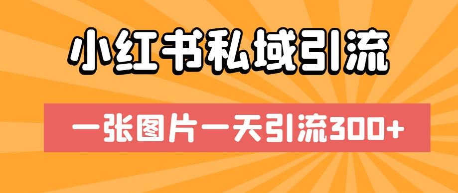 小红书私域引流，一张图片一天引流300+【揭秘】-汇智资源网