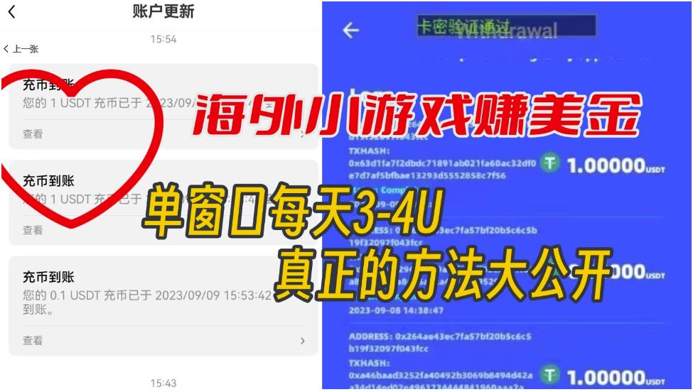 海外小游戏美金项目真正可以达到3-4U单窗口的方法，单台电脑收入300+【揭秘】-汇智资源网