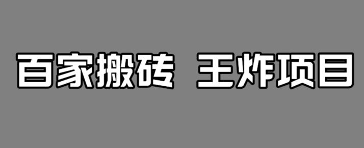 百家最新搬运玩法，单号月入5000+【揭秘】-汇智资源网