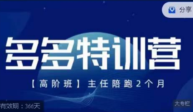 纪主任·多多特训营高阶班【9月13日更新】，拼多多最新玩法技巧落地实操-汇智资源网