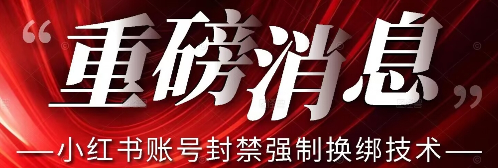 【最新】小红书账号封禁强制换绑技术可日赚300-汇智资源网