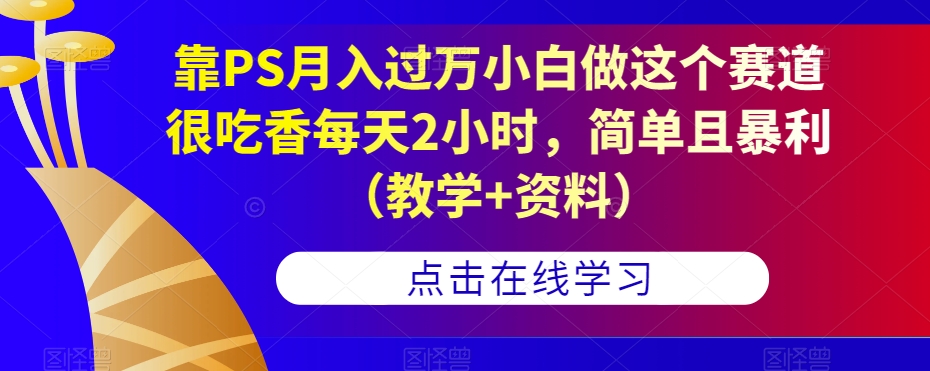 靠PS月入过万小白做这个赛道很吃香每天2小时，简单且暴利（教学+资料）-汇智资源网