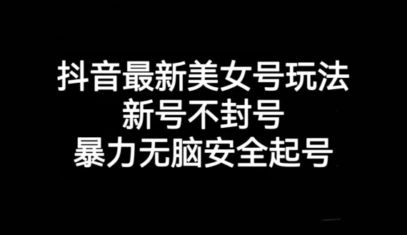 抖音最新美女号玩法，新号不封号，暴力无脑安全起号【揭秘】-汇智资源网