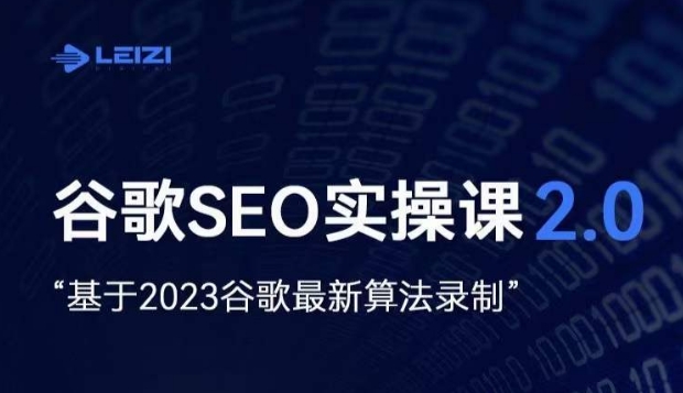 雷子·谷歌SEO 2.0实战课，独立站询盘自由必备，基于2023谷歌最新算法录制-汇智资源网