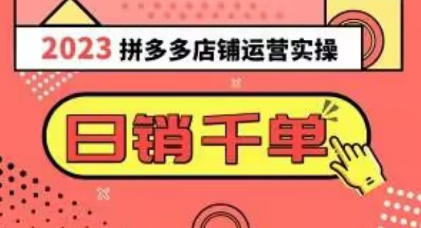 2023拼多多运营实操，每天30分钟日销1000＋，爆款选品技巧大全（10节课）-汇智资源网