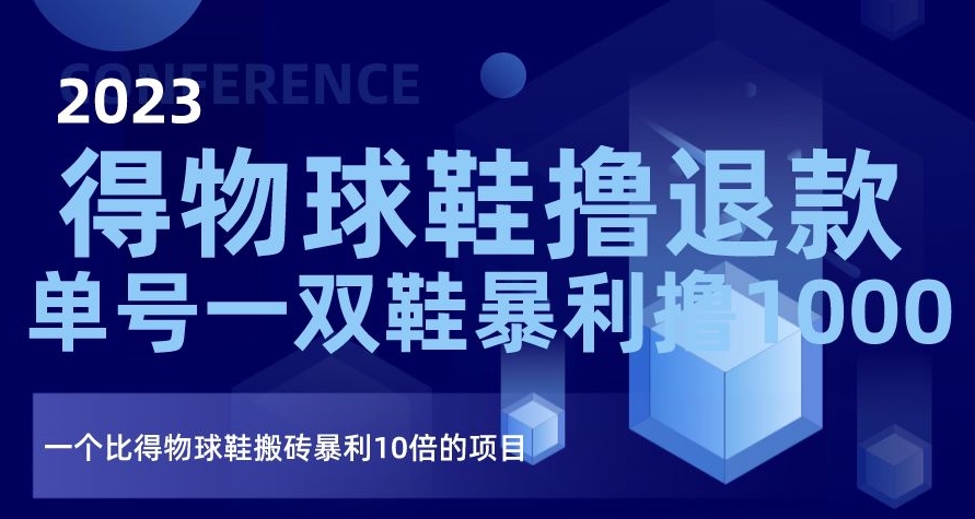 2023得物球鞋撸退款，单号一双鞋暴利撸1000，一个比得物球鞋搬砖暴利10倍的项目【揭秘】-汇智资源网