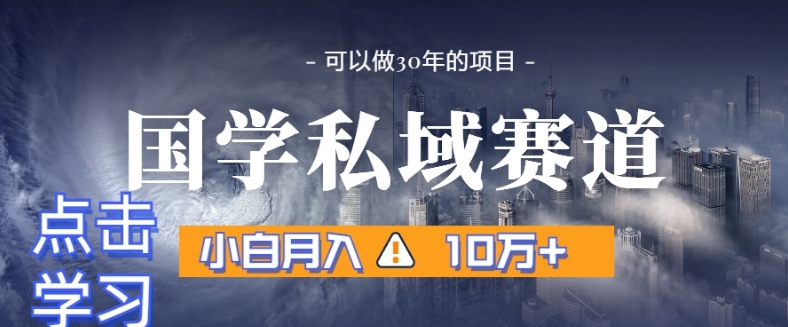 暴力国学私域赛道，小白月入10万+，引流+转化完整流程【揭秘】-汇智资源网