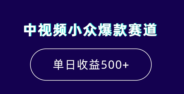 中视频小众爆款赛道，7天涨粉5万+，小白也能无脑操作，轻松月入上万【揭秘】-汇智资源网