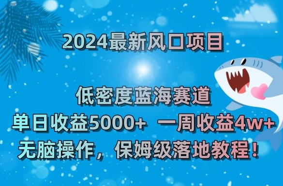 2024最新风口项目，低密度蓝海赛道，单日收益5000+，一周收益4w+！【揭秘】-汇智资源网