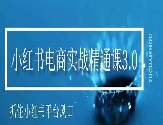 小红书电商实战精通课3.0，抓住小红书平台的风口，不错过有一个赚钱的机会-汇智资源网