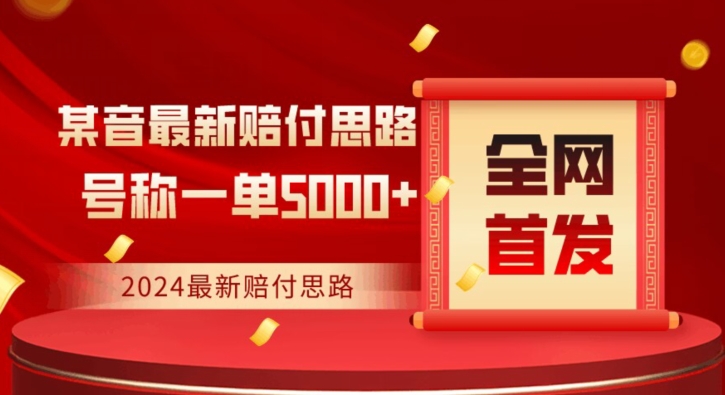 全网首发，2024最新抖音赔付项目，号称一单5000+保姆级拆解【仅揭秘】-汇智资源网