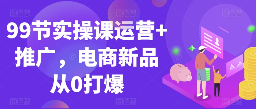 99节实操课运营+推广，电商新品从0打爆-汇智资源网