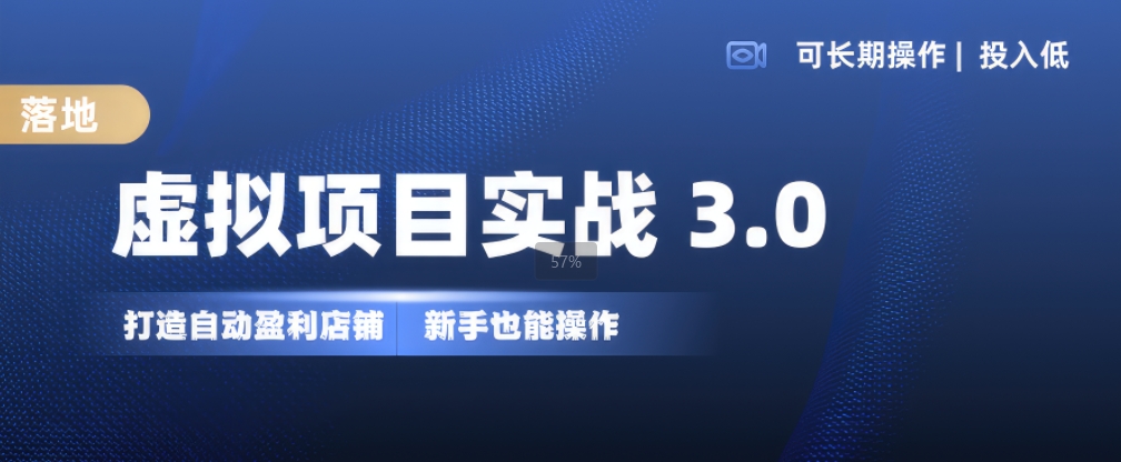 虚拟项目实战3.0，打造自动盈利店铺，可长期操作投入低，新手也能操作-汇智资源网