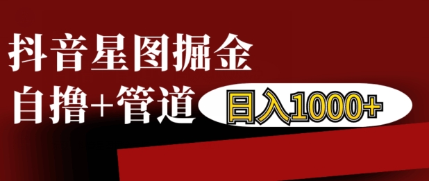 抖音星图掘金自撸，可以管道也可以自营，日入1k【揭秘】-汇智资源网