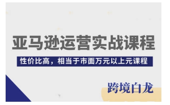 亚马逊运营实战课程，亚马逊从入门到精通，性价比高，相当于市面万元以上元课程-汇智资源网