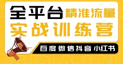 全平台精准流量实战训练营，百度微信抖音小红书SEO引流教程-汇智资源网