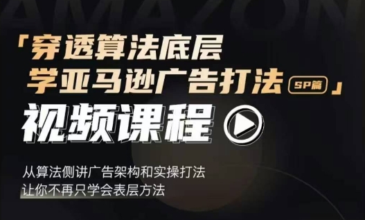 穿透算法底层，学亚马逊广告打法SP篇，从算法侧讲广告架构和实操打法，让你不再只学会表层方法-汇智资源网