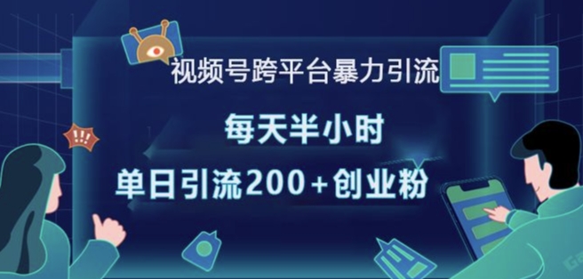 视频号跨平台暴力引流，每天半小时，单日引流200+精准创业粉-汇智资源网