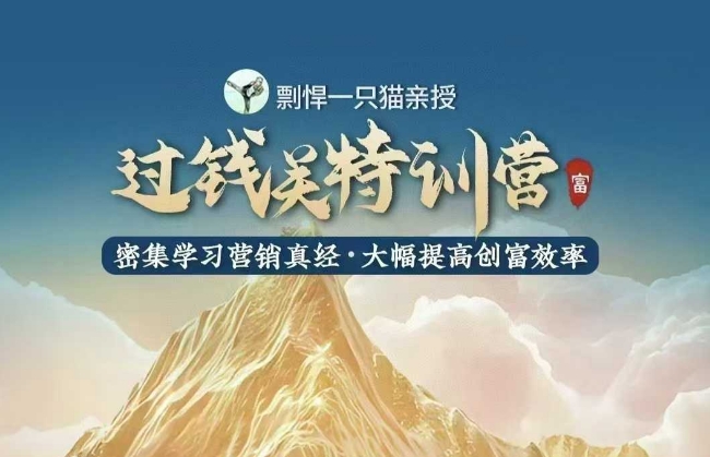 剽悍一只猫-过钱关特训营，学习营销真经 大幅度提高创富效率-汇智资源网